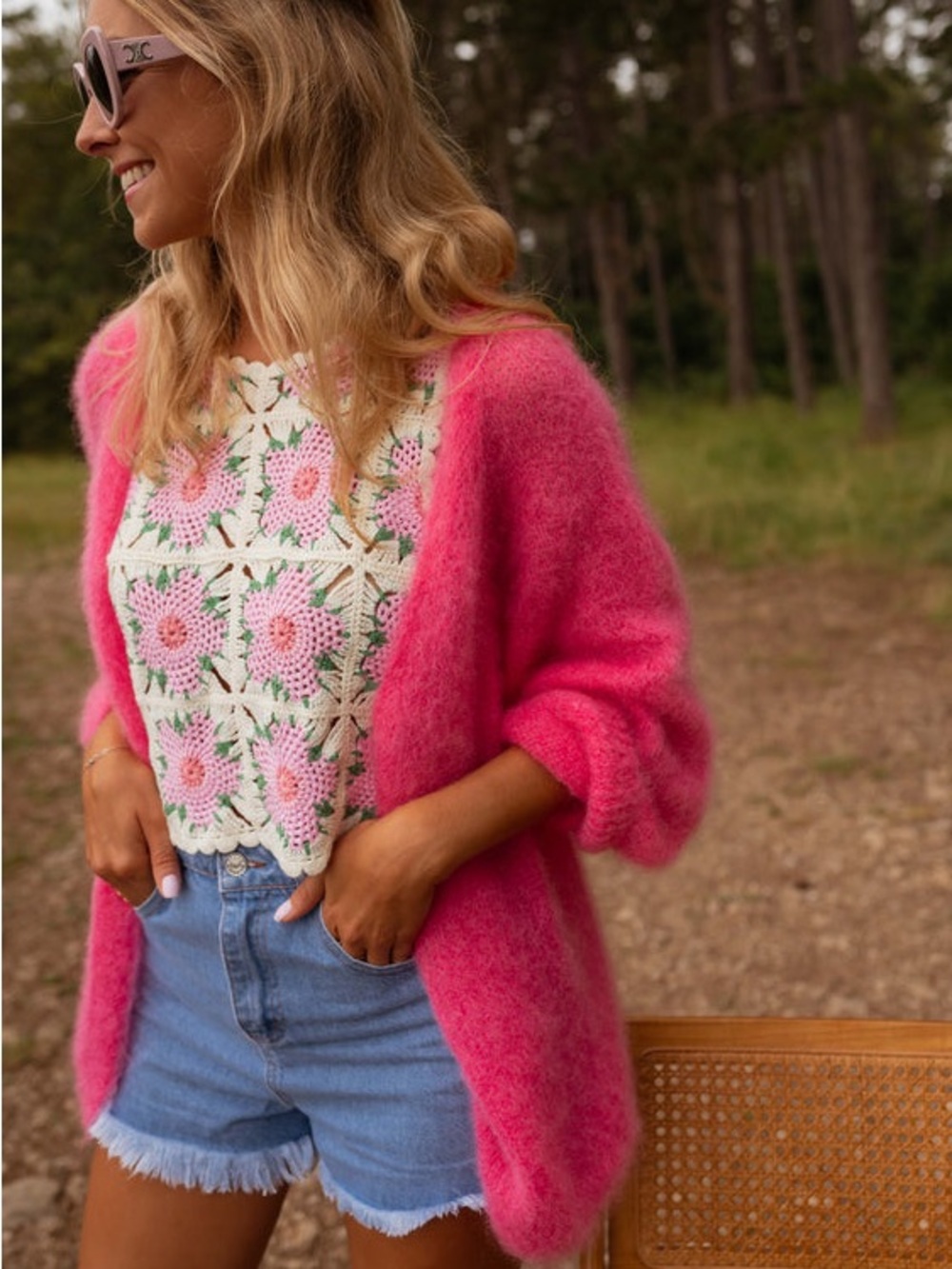 Easy Clothes Pink One Size Sweater